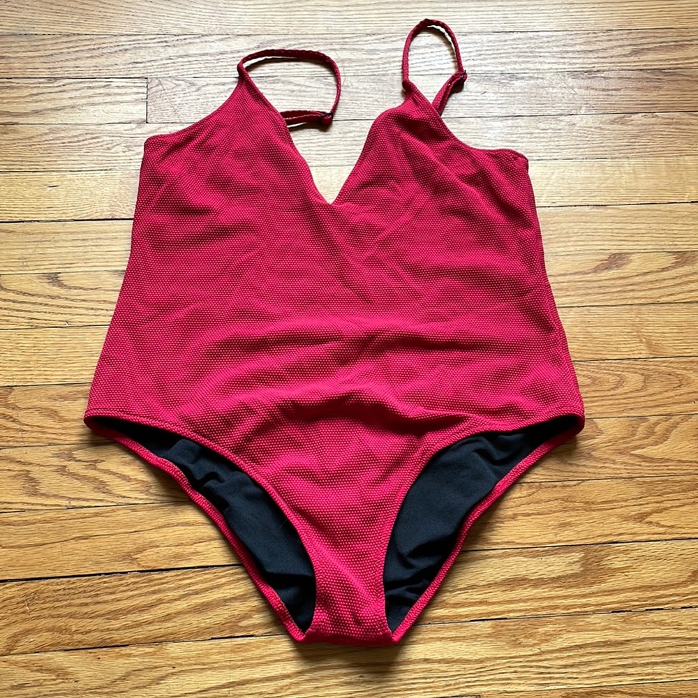 Red One Piece Bathing Suit